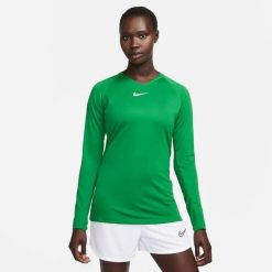 Bluza Nike Dri-FIT Park First Layer, Kobiety. Zielone bluzy damskie Nike, m, bez wzorów, z poliesteru, bez kaptura. W wyprzedaży za 110.50 zł.