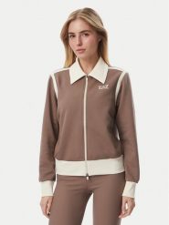 EA7 Emporio Armani Bluza 7W001328 AF25623 U6041 Brązowy Regular Fit. Brązowe bluzy damskie EA7 Emporio Armani, xl, bez wzorów, bez kaptura. Za 714.99 zł.