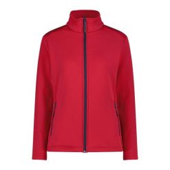 Damska rozciągliwa polarowa bluza z zamkiem CMP. Czerwone bluzy damskie CMP, na zimę, bez wzorów, z polaru, bez kaptura. Za 323.50 zł.