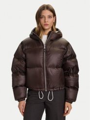 Tommy Hilfiger Kurtka puchowa WW0WW46541 Brązowy Regular Fit. Brązowe kurtki damskie Tommy Hilfiger, l, bez wzorów, z puchu, bez kaptura. Za 1,349.00 zł.