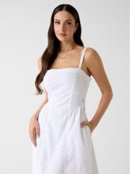 Guess Sukienka codzienna 182253 Biały Classic Fit. Białe sukienki damskie Guess, z aplikacjami, bez ramiączek. Za 694.99 zł.