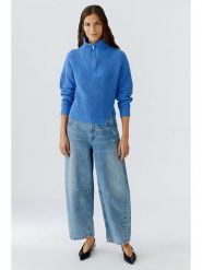 Oui Golf w kolorze niebieskim rozmiar: 34. Niebieskie golfy damskie Oui, bez wzorów, prążkowane, bez ramiączek. Za 387.44 zł.