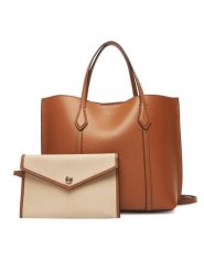 Tory Burch Torebka Perry 177252 Brązowy. Brązowe torebki klasyczne damskie Tory Burch, ze skóry, bez dodatków. Za 1,829.00 zł.