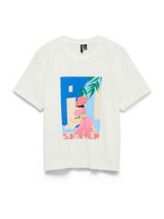 Vero Moda T-Shirt Salli Mette 10344804 Biały Regular Fit. Białe t-shirty damskie Vero Moda, xs, bez wzorów, z bawełny, bez kołnierzyka. Za 79.99 zł.