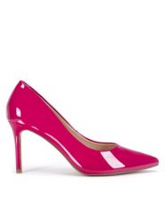 Jenny Fairy Szpilki WFA3006-1 Różowy. Czerwone szpilki damskie Jenny Fairy, bez wzorów, ze skóry, bez obcasa, na szpilce, bez zapięcia. Za 89.99 zł.