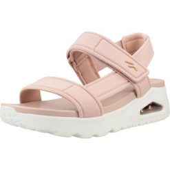 Sandały SKECHERS UNO SANDAL SUMMER STAND 2 Rose. Czerwone sandały damskie Skechers, bez wzorów, z syntetyku, bez obcasa, bez zapięcia. Za 322.99 zł.