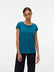 Vero Moda Koszulka w kolorze morskim rozmiar: S. Zielone bluzki damskie Vero Moda, s, bez wzorów, bez kołnierzyka, bez ramiączek. Za 38.95 zł.