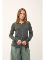 Just Cashmere Kaszmirowy kardigan "Katharine" w kolorze ciemnozielonym rozmiar: L. Zielone kardigany damskie Just Cashmere, l, bez wzorów, z kaszmiru. Za 457.95 zł.