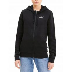 Bluza na co dzień damska PUMA na zamek z kapturem. Czarne bluzy damskie Puma, xs, bez wzorów, z kapturem. Za 165.00 zł.