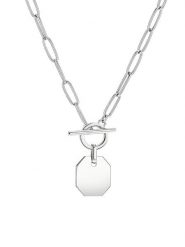 Liebeskind Naszyjnik z zawieszką - dł. 45 cm rozmiar: onesize. Szare naszyjniki damskie Liebeskind, ze stali. Za 186.63 zł.