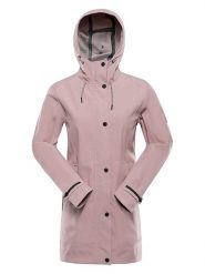 Alpine Pro Płaszcz przeciwdeszczowy "Setija" w kolorze jasnoróżowym rozmiar: M. Różowe płaszcze damskie Alpine Pro, m, bez wzorów, bez kaptura. Za 431.47 zł.