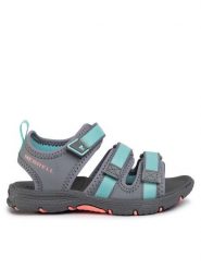 Merrell Sandały M-Hydro MK162555 Szary. Szare sandały dziewczęce Merrell, ze skóry, bez obcasa, bez zapięcia. Za 139.99 zł.