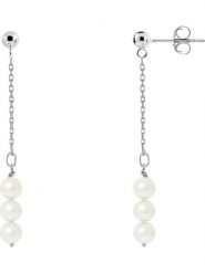 Pearl Addict Srebrne kolczyki-wkrętki z perłami w kolorze białym rozmiar: onesize. Białe kolczyki damskie Pearl Addict, z perłą, srebrne. Za 217.99 zł.