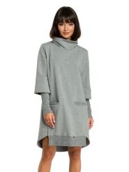 Be Wear Sukienka w kolorze szarym rozmiar: M. Szare sukienki damskie Be Wear, bez wzorów, bez ramiączek. Za 226.77 zł.