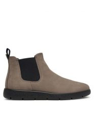 ECCO Sztyblety Bella 2 23931361768 Szary jasny. Szare botki damskie ECCO, z nubiku, bez obcasa, na płaskiej podeszwie, bez zapięcia. Za 579.99 zł.