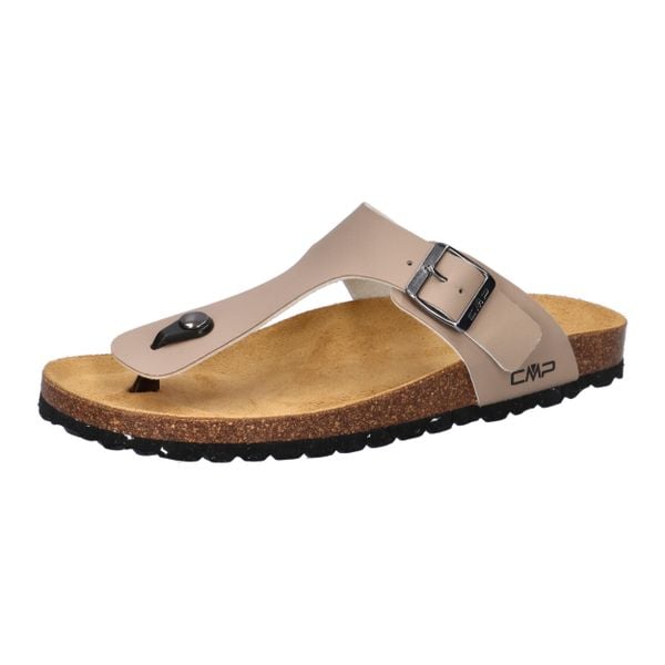 Klapki damskie Eco Mymosa. Brązowe klapki damskie CMP, bez wzorów, z materiału, bez obcasa, bez zapięcia. Za 199.99 zł.