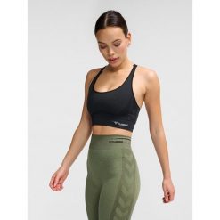 Stanik fitness cardio Hummel hmlClea. Czarne biustonosze sportowe damskie Hummel, bez wzorów. Za 179.50 zł.