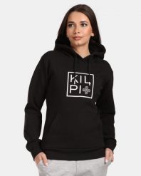 Bluza damska z kapturem Kilpi Niky. Czarne bluzy damskie Kilpi, bez wzorów, z bawełny, z kapturem. Za 215.49 zł.