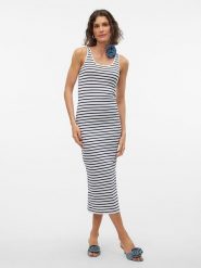 Vero Moda Sukienka w kolorze biało-czarnym rozmiar: M. Białe sukienki damskie Vero Moda, bez wzorów, bez ramiączek. Za 82.99 zł.