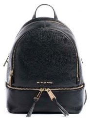 Michael Kors Skórzany plecak w kolorze czarnym - 25 x 36 x 13 cm rozmiar: onesize. Czarne plecaki Michael Kors, bez wzorów, z materiału. Za 848.50 zł.