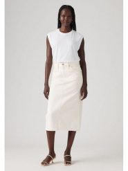 Levi's Spódnica dżinsowa w kolorze białym rozmiar: W28. Białe spódnice damskie Levi's, na co dzień, s, z aplikacjami, z bawełny, klasyczne, midi. Za 180.95 zł.