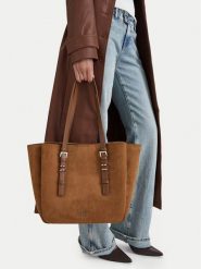 Nine West Torebka EO-STEEL ROSE-LDA9417 Brązowy jasny. Brązowe shopper bag Nine West, bez wzorów, z materiału, bez dodatków. Za 329.99 zł.