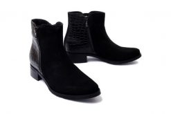 BIOECO BY ARKA 2881 czarny, botki damskie. Czarne botki damskie Bioeco by Arka, na zimę, z polaru, bez obcasa, na obcasie, bez zapięcia. Za 369.90 zł.