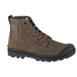 Buty sportowe Sneakersy unisex, Palladium Pampa Hi Army. Brązowe obuwie sportowe casual damskie Palladium, z gumy, bez zapięcia. Za 556.00 zł.