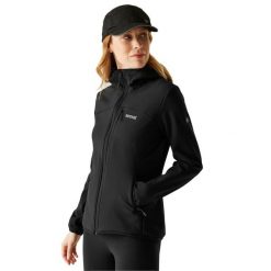 Kurtka Damska Ossek Soft Shell. Czarne kurtki damskie Regatta, l, bez wzorów, z elastanu, z kapturem. Za 348.99 zł.