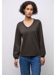 Street One Koszulka w kolorze brązowym rozmiar: 40. Brązowe koszulki damskie Street One, bez wzorów, bez kołnierzyka, bez ramiączek. Za 130.50 zł.