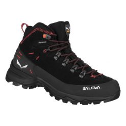 Buty Trekkingowe Damskie Salewa Alp Mate Winter Mid Ptx. Czarne obuwie trekkingowe damskie Salewa, z materiału, za kostkę, bez zapięcia. Za 979.99 zł.