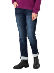 Timezone Dżinsy "Marah" - Slim fit - w kolorze granatowym rozmiar: W29/L30. Niebieskie jeansy damskie Timezone. Za 131.74 zł.