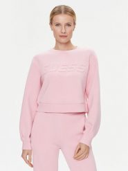 Guess Bluza Cindra V3BQ15 K7UW2 Różowy Regular Fit. Czerwone bluzy damskie Guess, xl, z aplikacjami, z wiskozy, bez kaptura. Za 379.99 zł.