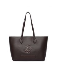Beverly Hills Polo Club Torebka CWBEO-BHPC-L-006-10 Brązowy ciemny. Brązowe shopper bag Beverly Hills Polo Club, ze skóry, bez dodatków. Za 229.99 zł.