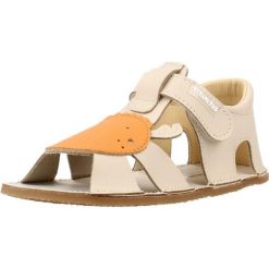 Sandały TITANITOS L560 CANGREJO Pomarańczowy. Brązowe sandały damskie TITANITOS, bez wzorów, ze skóry, bez obcasa, bez zapięcia. Za 185.99 zł.