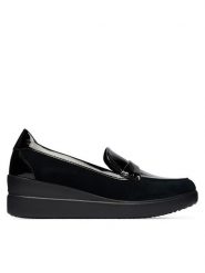 Geox Mokasyny D Stardust D6630A 022HH C9999 Czarny. Czarne mokasyny damskie Geox, ze skóry, bez obcasa. Za 499.99 zł.