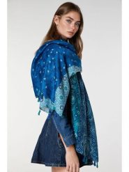 Lucky Bees Szal w kolorze niebieskim - 180 x 50 cm rozmiar: onesize. Niebieskie szaliki damskie Lucky Bees, bez wzorów, z materiału. Za 121.80 zł.