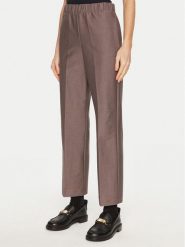 Max Mara Leisure Spodnie materiałowe Quiete 2426786048 Brązowy Straight Fit. Brązowe spodnie materiałowe damskie Max Mara Leisure, bez wzorów, z materiału. Za 409.99 zł.