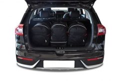 Torby Do Bagażnika Kia Niro Phev 2017-2022 3Szt Kjust. Czarne torby podróżne KJUST, bez wzorów, z kauczuku. Za 923.00 zł.