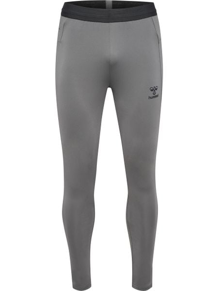 Legginsy Hummel Pro. Szare legginsy damskie Hummel, xl, bez wzorów, z materiału, z standardowym stanem, do biegania. Za 227.00 zł.