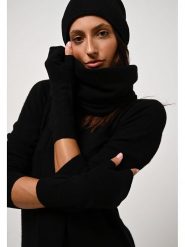 AUTHENTIC CASHMERE Kaszmirowe mitenki "Serre" w kolorze czarnym rozmiar: onesize. Czarne rękawiczki damskie AUTHENTIC CASHMERE, bez wzorów, z kaszmiru. Za 165.31 zł.