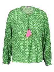 Zwillingsherz Bluzka "Yumi" w kolorze zielonym rozmiar: L/XL. Zielone bluzki damskie Zwillingsherz, l, bez wzorów, z wiskozy, bez kołnierzyka, bez ramiączek. Za 114.17 zł.