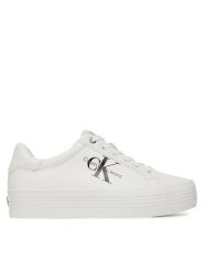 Calvin Klein Jeans Tenisówki YW0YW00847 Biały. Białe obuwie sportowe damskie Calvin Klein Jeans, bez wzorów, z jeansu, bez zapięcia. Za 289.99 zł.