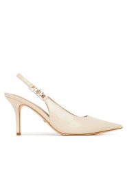 Guess Szpilki FLTNS5 PAF05 Beżowy. Brązowe szpilki damskie Guess, z aplikacjami, ze skóry, bez obcasa, na szpilce, bez zapięcia. Za 489.99 zł.