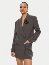 BARDOT Sukienka koktajlowa 59055DB1 Szary Regular Fit. Szare sukienki damskie Bardot, bez wzorów, z syntetyku, wizytowe, bez ramiączek. Za 479.99 zł.
