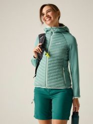 Regatta Kurtka hybrydowa "Anderson" w kolorze turkusowym rozmiar: 40. Niebieskie kurtki sportowe damskie Regatta, bez wzorów, z materiału, bez kaptura. Za 176.91 zł.