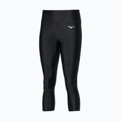 Legginsy do biegania damskie Mizuno Core 3/4. Czarne legginsy damskie Mizuno, s, bez wzorów, z elastanu. Za 119.99 zł.
