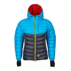 Kurtka trekkingowa puchowa damska Milo Kugti lady. Niebieskie kurtki damskie Milo, na zimę, m, bez wzorów, z materiału, z kapturem. Za 532.25 zł.