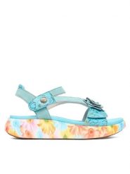 Laura Vita Sandały Nikito 01 Turkusowy. Niebieskie sandały damskie LAURA VITA, bez wzorów, ze skóry, bez obcasa, na płaskiej podeszwie, bez zapięcia. Za 439.99 zł.