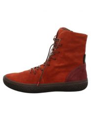 Think! Skórzane botki "Tjub" w kolorze czerwonym rozmiar: 38,5. Czerwone botki damskie Think!, bez obcasa, bez zapięcia. Za 502.76 zł.